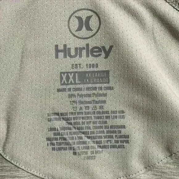 Hurley Polo Mens XX-Large Gray Short Sleeve Performance Stretch Wicking Golf NWT - Picture 6 of 6